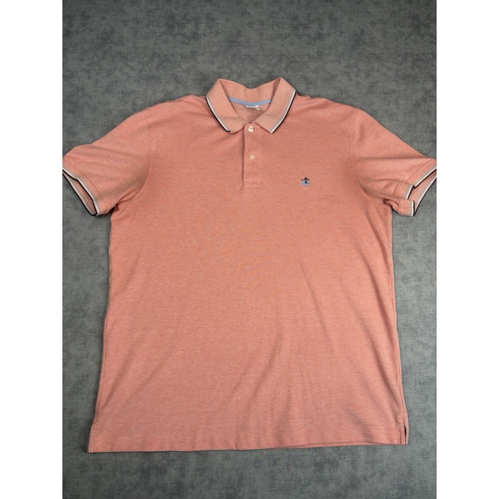 Brooks Brothers 1818 Performance Polo Shirt XL Slim Fit Pink 100% Cotton Logo